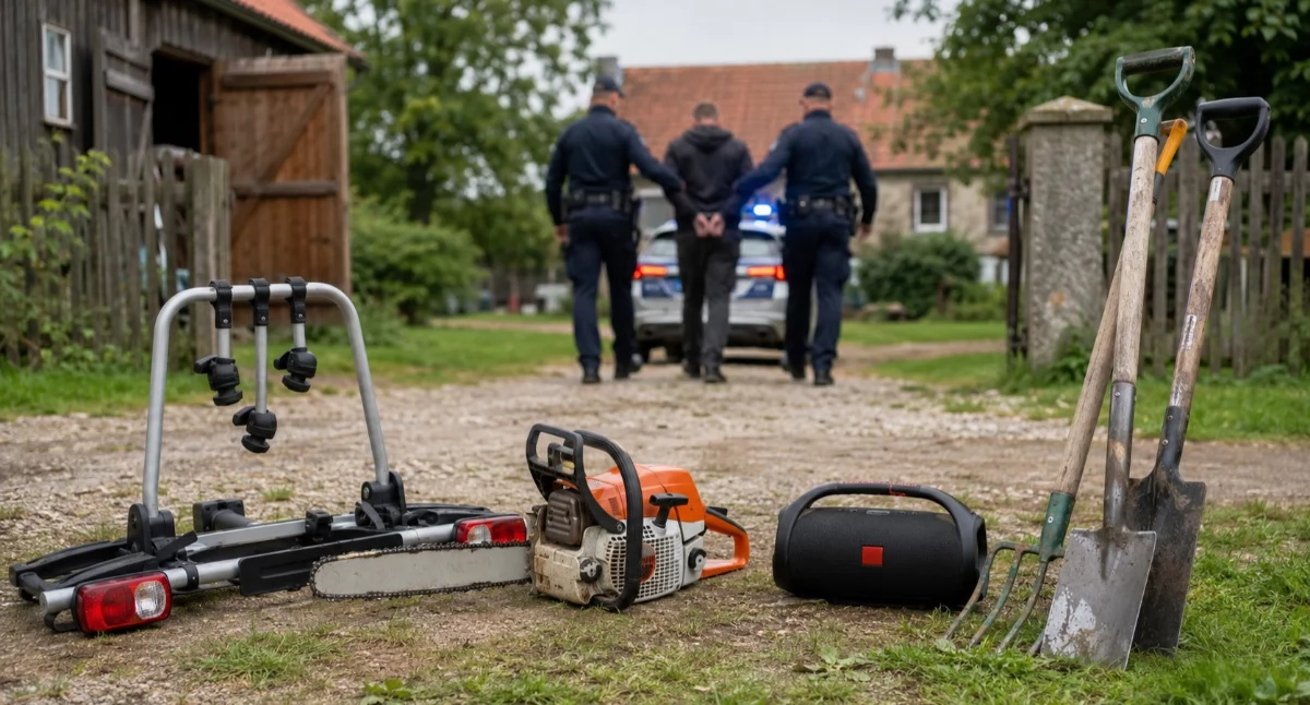 Kradł z posesji w gminie Piecki. Policjanci odzyskali mienie warte ponad 5 tys. zł