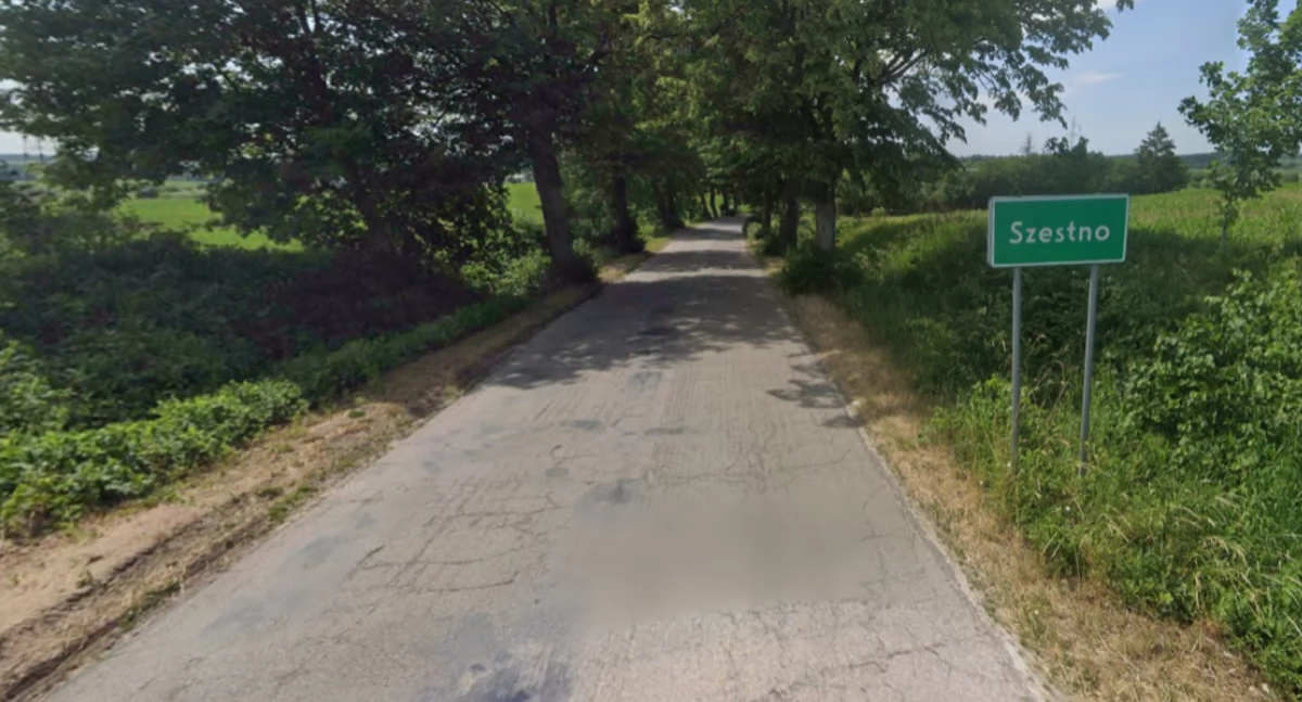 Droga 1618N na odcinku Szestno-Wyszembork będzie miała nową nawierzchnię. Fot. Google Maps/screen