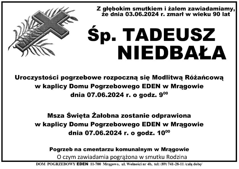 TADEUSZ NIEDBAŁA