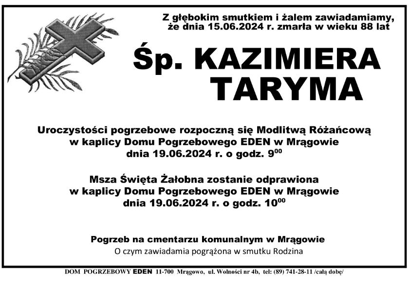 KAZIMIERA TARYMA