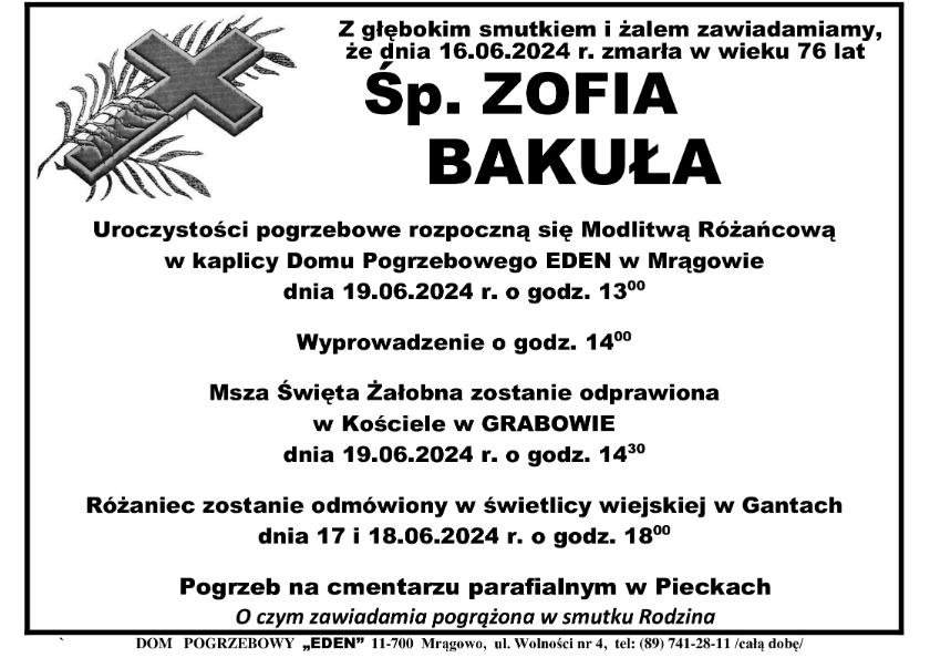 ZOFIA BAKUŁA 