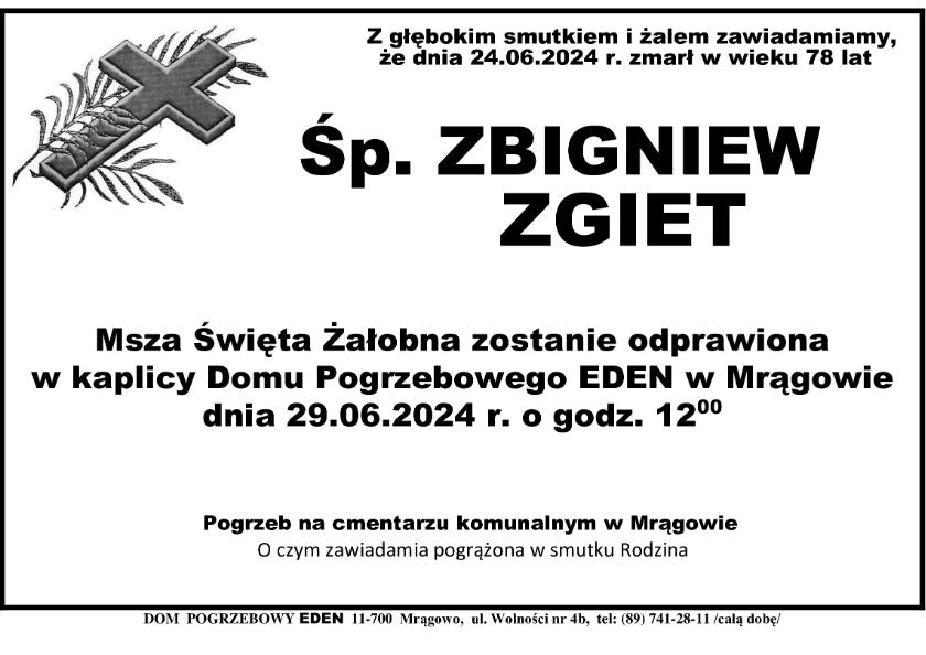 ZBIGNIEW ZGIET