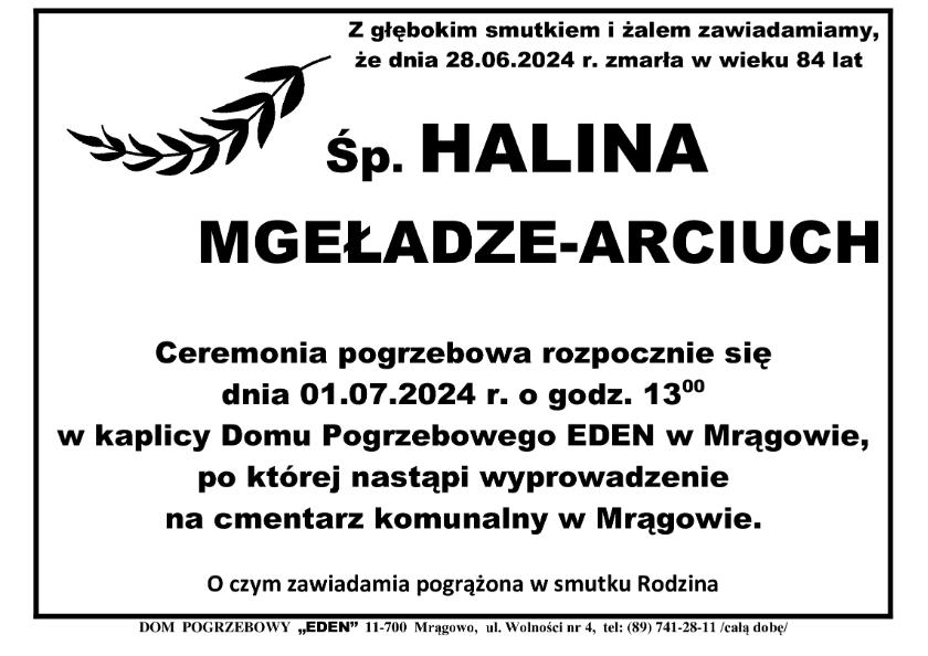 HALINA MGEŁADZE-ARCIUCH