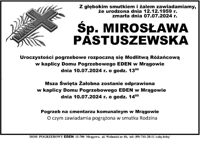 MIROSŁAWA PASTUSZEWSKA