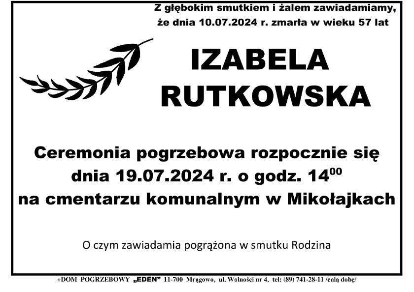 RUTKOWSKA IZABELA 