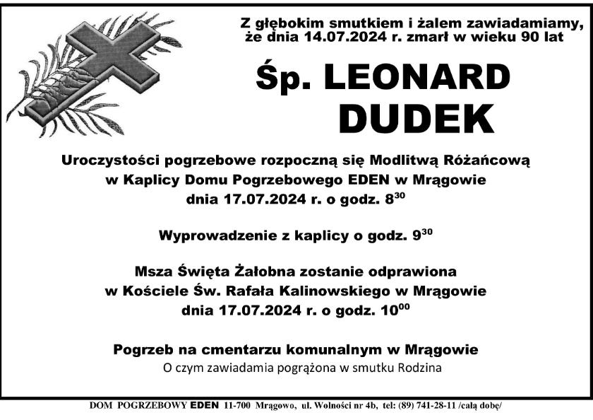 LEONARD DUDEK