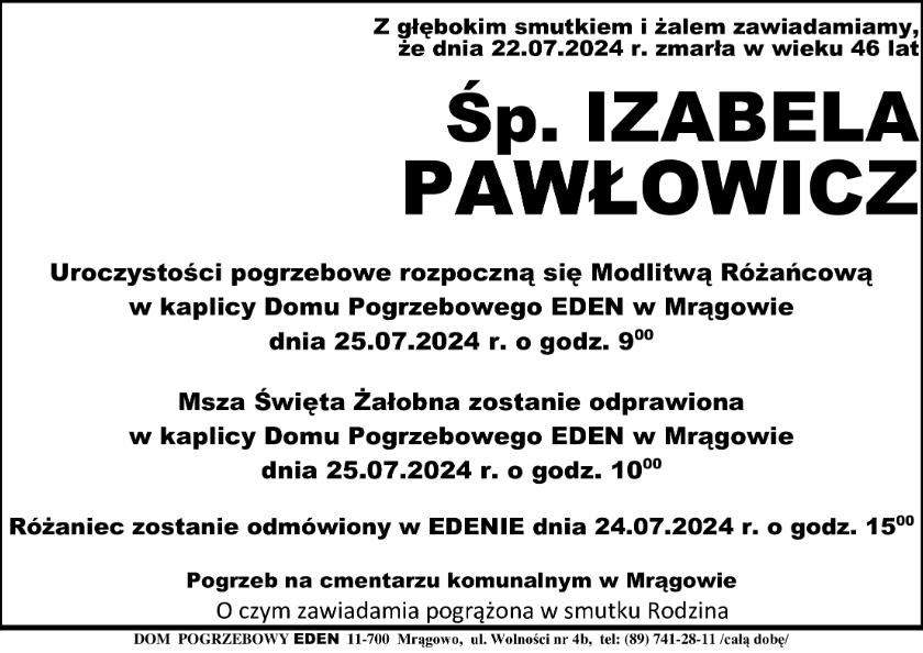 IZABELA PAWŁOWICZ