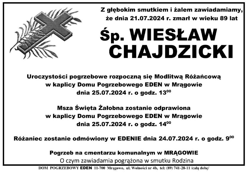 WIESŁAW CHAJDZICKI