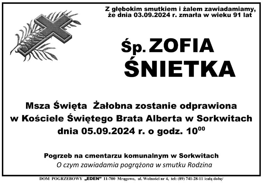 ZOFIA ŚNIETKA