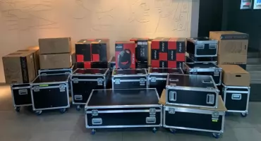 Mrągowskie Centrum Kultury z pierwszą partią sprzętu zakupionego dzięki Funduszom Europejskim