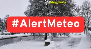 Ostrzeżenie meteorologiczne dla powiatu mrągowskiego: intensywne opady śniegu i silny wiatr