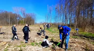 Sadzenie lasu w Nadleśnictwie Mrągowo. Do akcji ruszyli mieszkańcy i harcerze