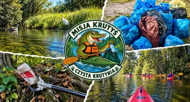 Kajakiem po Krutyni i ze śmieciami na brzeg. Pierwszy Eko-Spływ za nimi