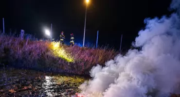 Pożar śmieci w Bagienicach. Interweniowali strażacy